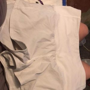 white lululemon shorts